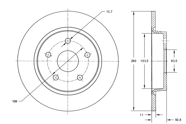 TOMEX Brakes Bremsscheibe